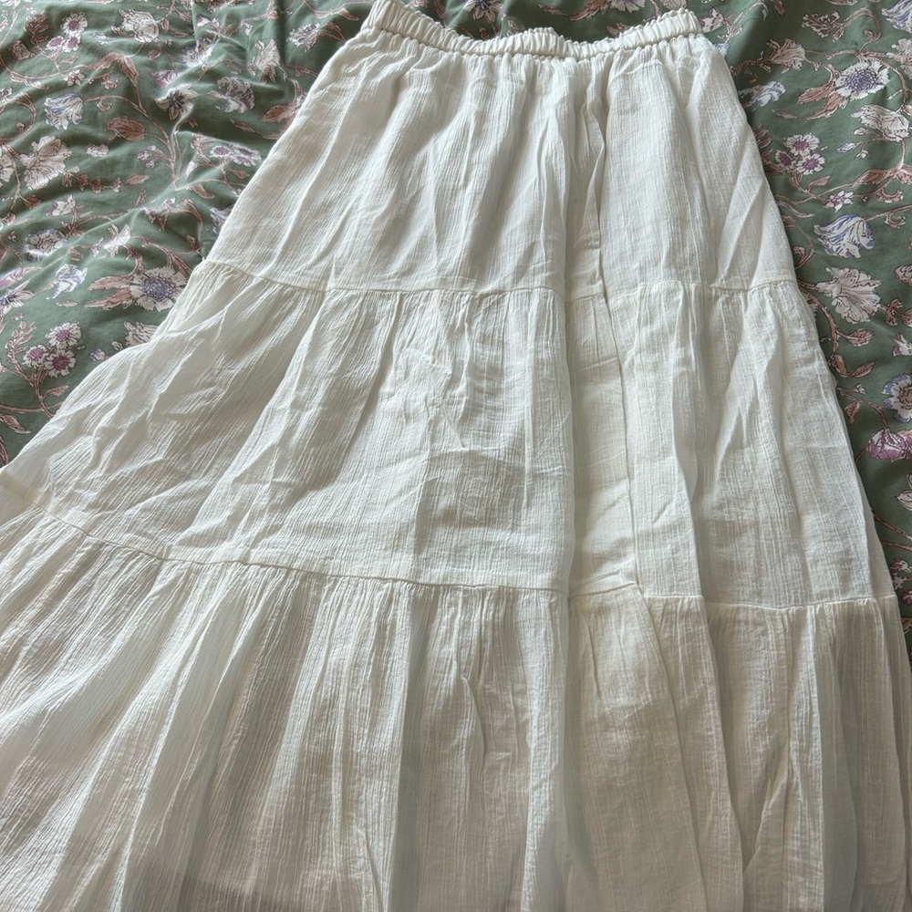 Uniqlo Cream A-Line Skirt